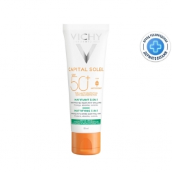 Фото Солнцезащитный матирующий уход для жирной проблемной кожи 3 в 1 SPF 50+, 50 мл
