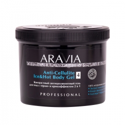 Фото Aravia Professional Aravia Organic - Контрастный антицеллюлитный гель для тела с термо и криоэффектом  2 в 1, 550 мл