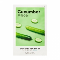 Missha - Тканевая маска для лица Airy Fit Sheet Mask Cucumber маска для лица mijin cucumber essence mask 23 г