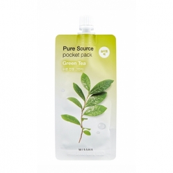 Фото Missha - Увлажняющая маска для лица Pure Source Pocket Pack Green Tea, 10 мл