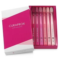curaprox набор щеток зубных ультра софт 2 шт хэппи лил тиф Curaprox - Набор ультрамягких зубных щеток Pink Edition, 6 штук