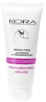 КОРА - Маска-уход для жирной и проблемной кожи, 100 мл хлорофилл каротиновая маска для лица anti acne active mask