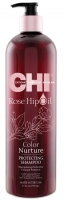 Фото Chi Rose Hip Oil - Шампунь с маслом дикой розы "Поддержание цвета", 739 мл