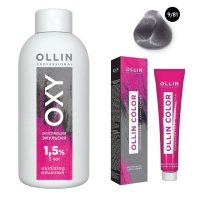 Ollin Professional Ollin Color - Набор (Перманентная крем-краска для волос, оттенок 9/81 блондин жемчужно-пепельный, 100 мл + Окисляющая эмульсия Oxy 1,5%, 150 мл)