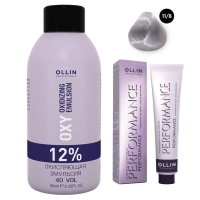 Ollin Professional Performance - Набор (Перманентная крем-краска для волос, оттенок 11/8 специальный блондин жемчужный, 60 мл + Окисляющая эмульсия Oxy 12%, 90 мл) рассея мягкое мыло чёрное для волос и тела для бани и душа 400