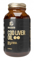 Фото Grassberg - Биологически активная добавка к пище Cod Liver Oil 410 мг + витамины D, A, E , 60 капсул