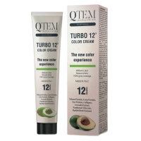 Qtem - Краситель перманентный Turbo 12 Color Cream с восстанавливающими активами, 9.35 Мокко очень светлый блонд, 100 мл