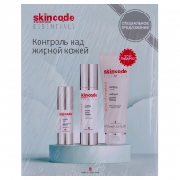 Фото Skincode - Подарочный набор "Контроль над жирной кожей" (очищающее средство 125 мл + сыворотка 30 мл + лосьон 50 мл)