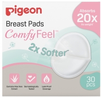 Фото Pigeon Comfy Feel Breast Pads - Вкладыши для бюстгальтера с алоэ, 30 шт