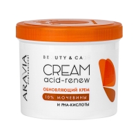 Aravia Professional - Обновляющий крем с PHA-кислотами и мочевиной (10%) Acid-Renew Cream, 550 мл прелесть professional бессульфатный шампунь филлер для волос восстанавливающий регенерирующий 380