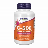 Now Foods - Витамин С-500 828 мг, 100 капсул инозитол индол vidamin extra фолиевая кислота витамин в9 2 уп по 30 капсул