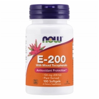 Now Foods - Натуральный витамин Е-200, 100 капсул