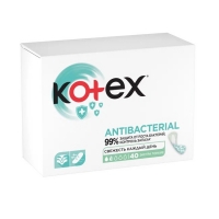 Kotex - Ежедневные гигиенические антибактериальные экстратонкие прокладки, 40 шт прокладки ежедневные kotex антибактериальные экстратонкие 20 шт