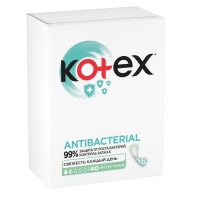 Kotex - Ежедневные гигиенические антибактериальные экстратонкие прокладки, 40 шт