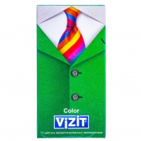 Фото Vizit - Презервативы цветные ароматизированные, 12 шт