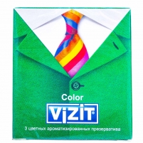 Фото Vizit - Презервативы цветные ароматизированные 3 шт