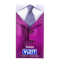 Vizit - Презервативы ребристые, 12 шт - фото 1