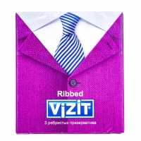 Vizit - Презервативы Ребристые, 3 шт