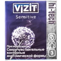 Фото Vizit - Презервативы №3 Hi-tech Sensitive, 3 шт