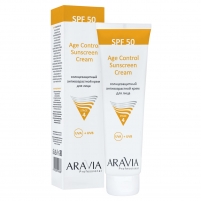 Фото Aravia Professional - Cолнцезащитный антивозрастной крем для лица Age Control Sunscreen Cream SPF 50, 100 мл