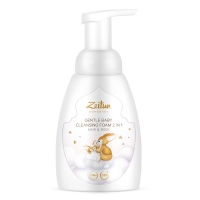 Zeitun - Нежная детская пенка 2 в 1 для очищения волос и тела, 250 мл synergetic натуральная гипоаллергенная детская пенка для купания 0 150