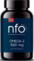 Norwegian Fish Oil - Омега 3 1000 мг, 60 капсул solgar двойная омега 3 полезные жировые кислоты 700 мг 30 капсул