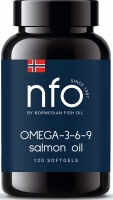 Norwegian Fish Oil - Масло лосося с Омега 3-6-9, 120 капcул громкое дело