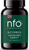 Norwegian Fish Oil - Комплек витаминов B, 90 капсул norwegian fish oil амино комплекс 180 капсул