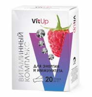 VitUp - Витаминный комплекс "Источник энергии и иммунитета" со вкусом малины, 20 стиков х 5 г - фото 1