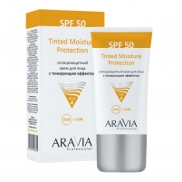 Фото Aravia Professional - Солнцезащитный крем для лица с тонирующим эффектом Tinted Moisture Protection SPF 50, 50 мл