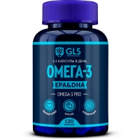 GLS - Омега 3, 120 капсул пищевая добавка глицин gemakon 500 мг 90 капсул