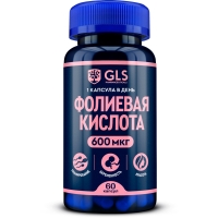 GLS - Фолиевая кислота, 60 капсул фолиевая кислота с витаминами в6 и в12 turanica тураника таблетки 100мг 50шт