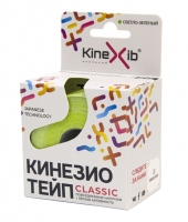 Kinexib - Кинезио тейп Classic 5 м х 5 см, светло-зеленый тейп когезивный стягивающий kinexib cohesive бежевый 4 5м х 7 5см