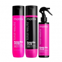 Фото Matrix - Набор для сохранения яркого цвета волос Total results Keep me vivid (шампунь 300 мл + кондиционер 300 мл + спрей 200 мл)