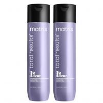 Фото Matrix - Шампунь для нейтрализации нежелательных тёплых оттенков светлых и седых волос Total results So silver, 300 мл х 2 шт