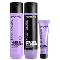 Matrix - Набор для укрепления осветленных волос Total results Unbreak My Blonde: шампунь 300 мл + кондиционер 300 мл + крем 150 мл matrix кондиционер укрепляющий для осветленных волос с лимонной кислотой 300 мл