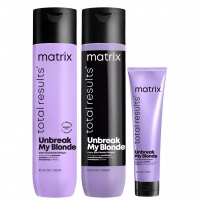 Фото Matrix - Набор для укрепления осветленных волос Total results Unbreak My Blonde: шампунь 300 мл + кондиционер 300 мл + крем 150 мл