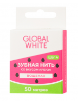 Global White - Вощеная зубная нить со вкусом арбуза, 50 м - фото 1