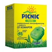 Фото PICNIC - Комплект "Защита для семьи 45 ночей": электрофумигатор + жидкость от комаров, 30 мл