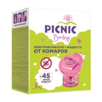 

PICNIC - Комплект "Защита для детей 45 ночей": электрофумигатор + жидкость от комаров, 30 мл