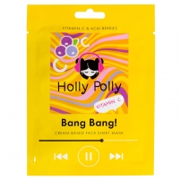 Фото Holly Polly - Витаминная тканевая маска с витамином С и ягодами асаи Bang Bang! на кремовой основе, 22  г