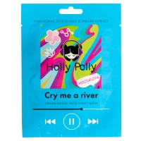 Holly Polly - Увлажняющая тканевая маска с гиалуроновой кислотой, алое и экстрактом сакуры Cry Me a River на кремовой основе, 22  г