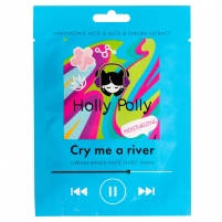 Фото Holly Polly - Увлажняющая тканевая маска с гиалуроновой кислотой, алое и экстрактом сакуры Cry Me a River на кремовой основе, 22  г
