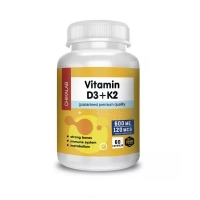 Chikalab - Комплексная пищевая добавка "Витамин D3+К2", 60 капсул - фото 1
