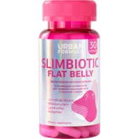 Urban Formula - Комплекс для коррекции веса Slimbiotic Flat Belly, 30 капсул лактофлорене плоский живот пак 20