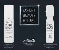 DirectaLab - Подарочный набор Expert Beauty Ritual mini Cыворотка с гиалуроновой кислотой 2,5%, 30 мл + Протокол 206 восстанавливающий роликовый гель для кожи вокруг глаз, 15 мл