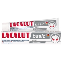 Lacalut - Отбеливающая зубная паста Basic White, 75 мл lacalut зубная паста white multi care 60 г