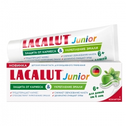 Фото Lacalut - Детская зубная паста Junior "Защита от кариеса и укрепление эмали" 6+, 65 г