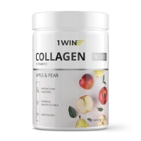 1Win - Комплекс "Коллаген с витамином С" со вкусом яблоко-груша, 30 порций, 180 г - фото 1