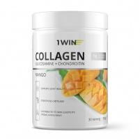 Фото 1Win - Комплекс "Коллаген + хондроитин + глюкозамин" со вкусом манго, 30 порций, 180 г